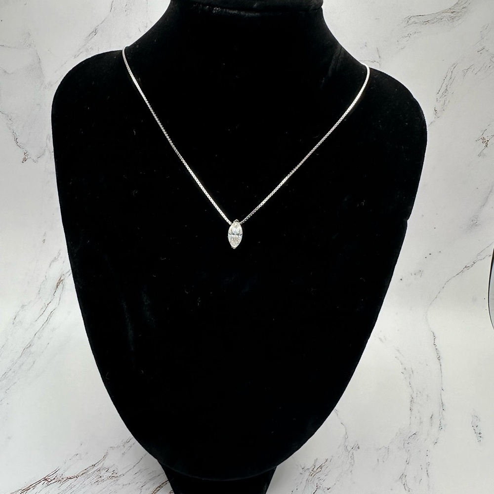 1.0 ct Marquis Moissanite Necklace